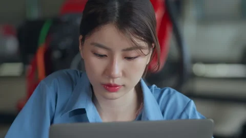 Female Engineer Concentrating on Work in Lab Stock Footage 280377719