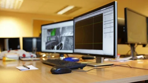 Female engineer screens Stock Footage 70113040