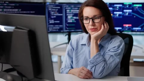 Female Engineer Struggling With Burnout Stock Footage 321963834