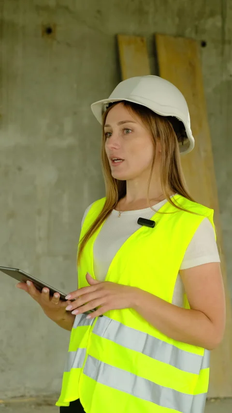 Female engineer talks about project and technical tasks Stock Footage 317626212