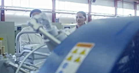 Female Engineers Testing Equipment Stock Footage 77796329