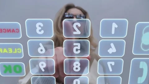 Female Entering PIN Code on Screen Digital Display of Keypad ATM Bank Machine Stock Footage 263178404