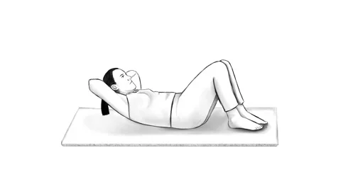 Female Exercising Doing Crunches Situps Animation 4K Video stock 155703956