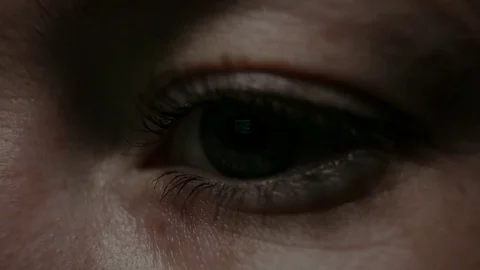 Female eye in the dark Stock Footage 69795391