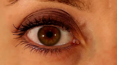 Female eye expression closeup - fixing Stock Footage 11393004