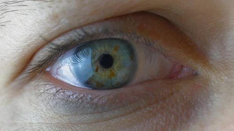 Female Eye Looking into Camera Close-up Stock Footage 119452583