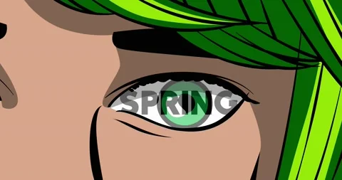 Female eye with Spring word Stock Footage 171963752