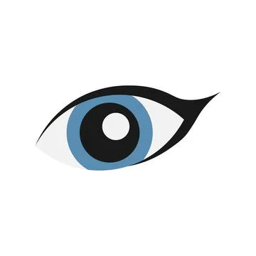 Female eye vector icon on white background Stock Illustration