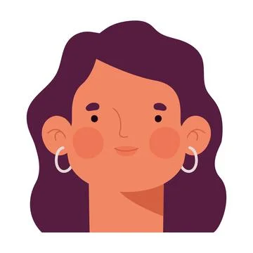 Female face design Illustrazione stock