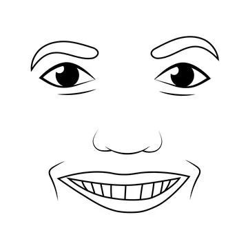 Female face elements cartoon vector illustration. Stock Illustration