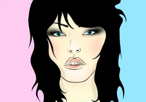 Female face Stock Illustration