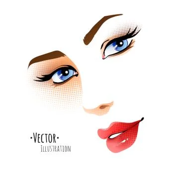 Female face Stock Illustration