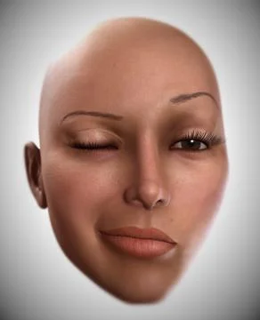 Female Face Stock Illustration