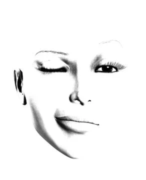 Female Face Stock Illustration