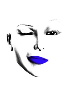 Female Face Stock Illustration