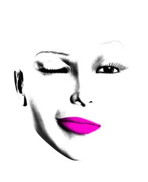 Female Face Stock Illustration