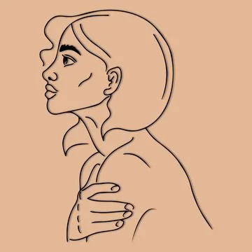 Female face Stock Illustration