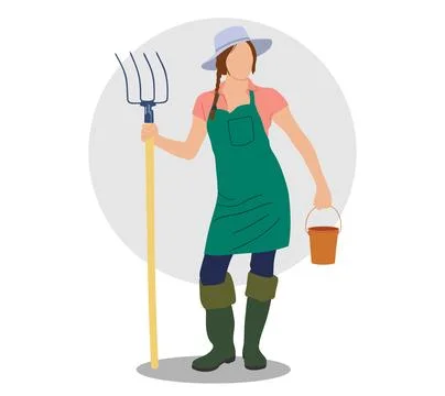 Female farmer Stock Illustration