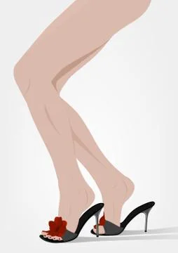 Female feet Stock Illustration