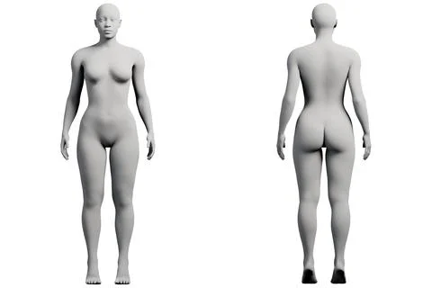 Female figure model in studio grid Stock Illustration