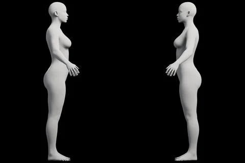 Female figure model in studio pose collage Illustrazione stock