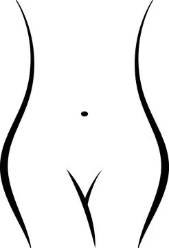 Female figures hips fat process  losing weight getting rid weight Stock Illustration