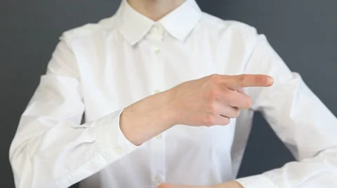 Female finger pointing Stock Footage 36448476