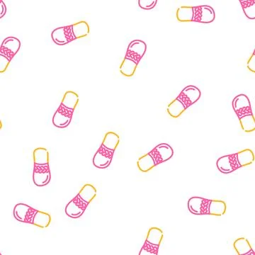 Female footwear vector seamless pattern 库存插图