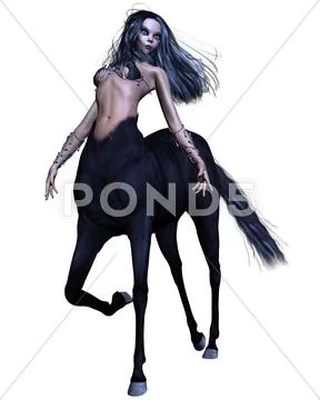 Female Gothic Centaur Stock Illustration