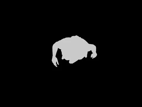 Female Grey Walk Loop Overhead with Alpha Channel Video stock 85937789