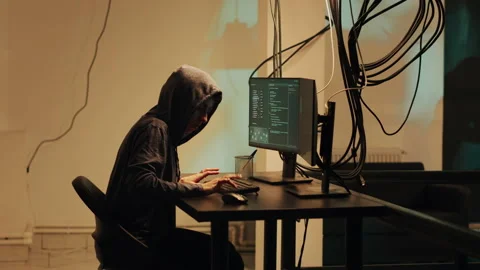 Female hacker committing cyberattack on server firewall Stock Footage 228887364