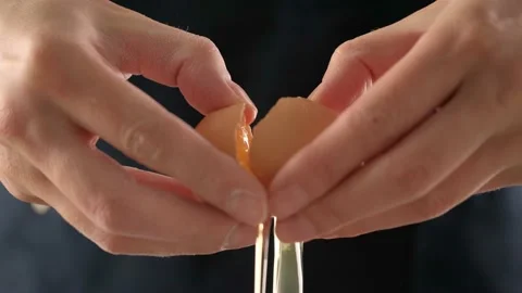 Female hand baker break an egg Stock Footage 130531055