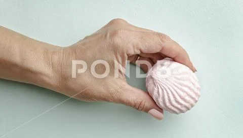 Female hand, color, colorful, delicious, dessert, donut, doughnut, eat, snack Stock Photos