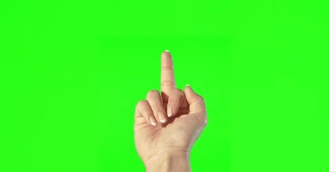 Female hand gestures on green screen: FC... | Stock Video | Pond5