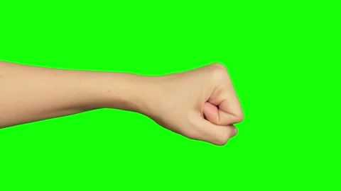 Female hand on green background Video stock 224431477