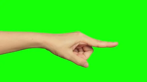 Female hand on green background Stock Footage 224431482