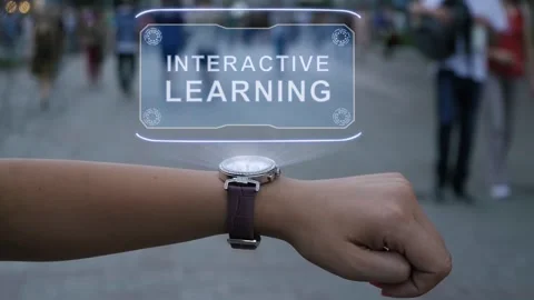 Female hand with hologram Interactive Learning Stock Footage 145468216