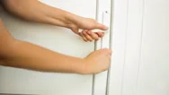 Female Hand Open Doors Cinemagraph Motion Picture Stock Footage