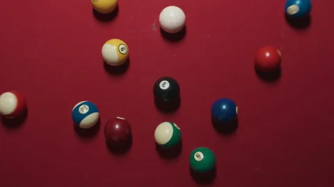 Female hand pick up triangle before billiard game Stock Footage 187563524