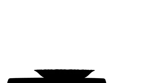 Female hand puts a plate on the table Stock Footage 78243437