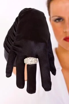 Female hand with ring Stock Photos