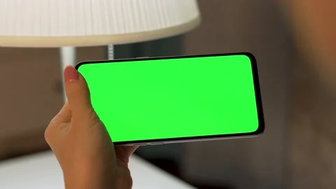 Female Hand Touch, Slide, Scroll, Drag Top Down of Green Screen of Horizontally  Stock Footage 167947088