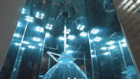 Female hand using big plastic bottle for water collection. Reusing plastic  Video stock 122408529