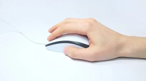 Female Hand Using a Computer Mouse. 4K Stock Footage 46399443