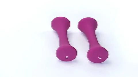Female hand weights Stock Footage 45578998