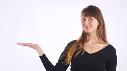 Female hand on white background Stock-Footage 72813593