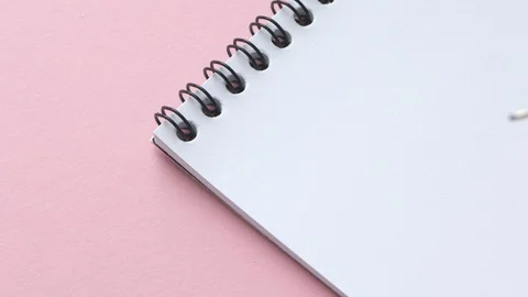 Female hand write letter B and crossed as mistake on white notepad paper Stock Footage 129199248