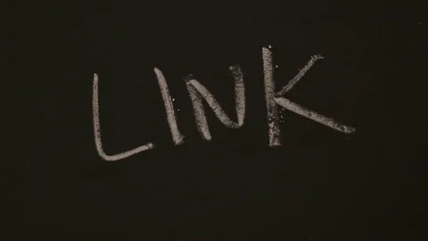 Female hand writes link on a blackboard Stock Footage 80280832