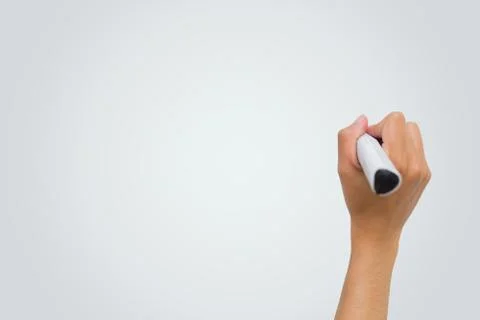 Female hand writing with marker Stock Photos