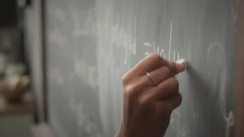 Female Hand Writing Programming Code on Blackboard Stock Footage 263728337